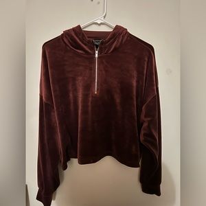 forever 21 cropped quarter zip